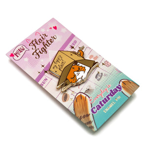 My Happy Place Box (British Shorthair Cat) Enamel Pin Brooches & Lapel Pins Flair Fighter