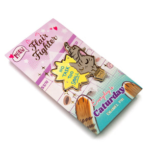 No Task Too Small (European Shorthair Cat) Enamel Pin Brooches & Lapel Pins Flair Fighter