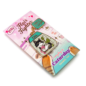 Purrfect Flavor Tea (Tuxedo Cat) Enamel Pin Brooches & Lapel Pins Flair Fighter