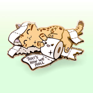 That's How We Roll (Serengeti Cat) Enamel Pin Brooches & Lapel Pins Flair Fighter