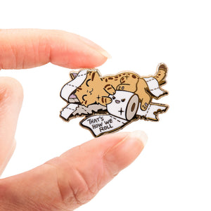 That's How We Roll (Serengeti Cat) Enamel Pin Brooches & Lapel Pins Flair Fighter