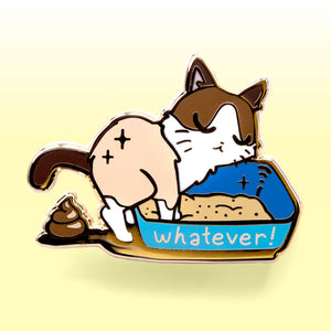 Whatever (Snowshoe Cat) Enamel Pin Brooches & Lapel Pins Flair Fighter
