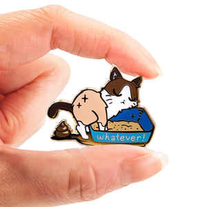 Whatever (Snowshoe Cat) Enamel Pin Brooches & Lapel Pins Flair Fighter
