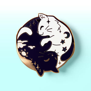 Day & Night Cats Enamel Pin Brooches & Lapel Pins Flair Fighter