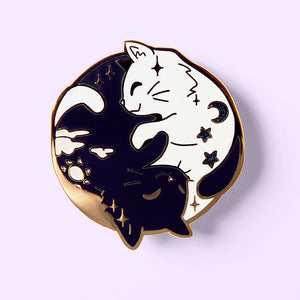 Day & Night Cats Enamel Pin Brooches & Lapel Pins Flair Fighter