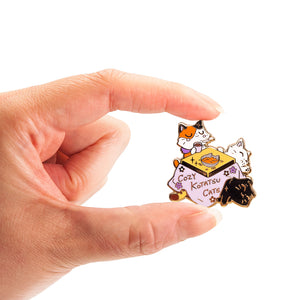 Cozy Kotatsu Cats Enamel Pin Brooches & Lapel Pins Flair Fighter