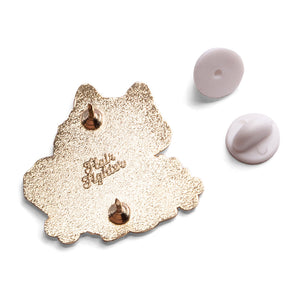 Lucky Cat (White) Maneki-Neko Enamel Pin Brooches & Lapel Pins Flair Fighter