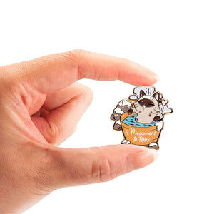 A Meowment To Relax Cat Enamel Pin Brooches & Lapel Pins Flair Fighter