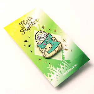 I Love Naps Sloth Enamel Pin Brooches & Lapel Pins Flair Fighter