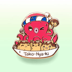 Tako-Nya-Ki Kitties Enamel Pin Brooches & Lapel Pins Flair Fighter