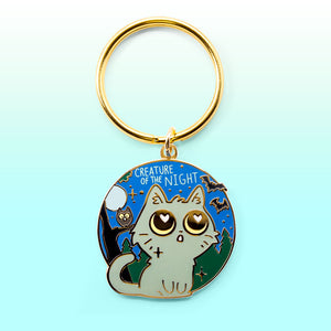 Creature Of The Night (Chartreux Cat) Keychain  Flair Fighter
