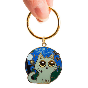 Creature Of The Night (Chartreux Cat) Keychain  Flair Fighter
