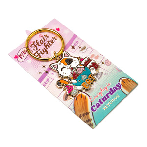EAT (Calico Cat) Keychain  Flair Fighter