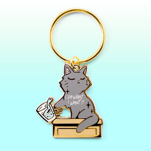 I Do What I Want (Chartreux Cat) Keychain  Flair Fighter