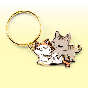 I Knead You (Turkish Van & European Shorthair Cat) Keychain  Flair Fighter