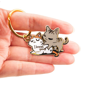 I Knead You (Turkish Van & European Shorthair Cat) Keychain  Flair Fighter