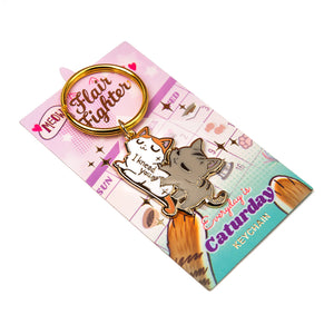 I Knead You (Turkish Van & European Shorthair Cat) Keychain  Flair Fighter