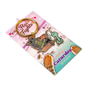 I Work So My Cat Can Live A Better Life (Korat Cat) Keychain  Flair Fighter