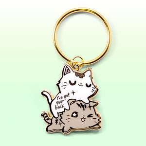 I've Got Your Back (Munchkin Cats) Keychain  Flair Fighter