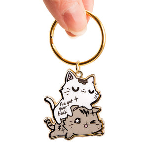 I've Got Your Back (Munchkin Cats) Keychain  Flair Fighter