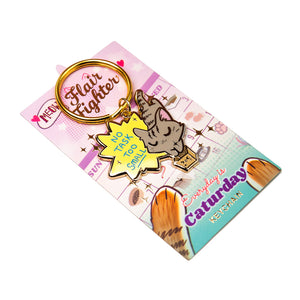 No Task Too Small (European Shorthair Cat) Keychain  Flair Fighter
