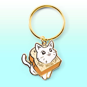 Pure Bread Cat (Munchkin Cat) Keychain  Flair Fighter