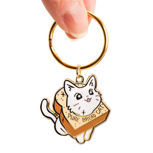 Pure Bread Cat (Munchkin Cat) Keychain  Flair Fighter