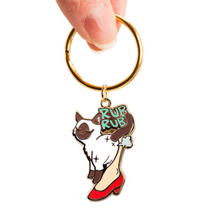 Purr Purr Rub Rub Ver. B Version LEFT LEG (Balinese) Keychain  Flair Fighter