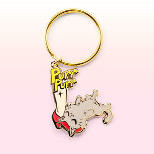 Purr Purr Rub Rub Ver. B Version RIGHT LEG (Russian Blue) Keychain  Flair Fighter