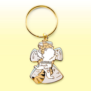 Snow Much Fun (Norwegian Forest Cat) Keychain  Flair Fighter