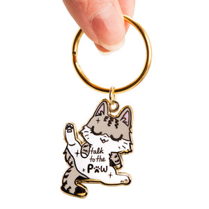 Talk To The Paw (Egyptian Mau Cat) Keychain  Flair Fighter