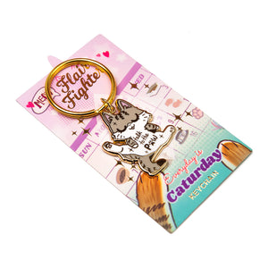 Talk To The Paw (Egyptian Mau Cat) Keychain  Flair Fighter