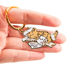 That's How We Roll (Serengeti Cat) Keychain  Flair Fighter