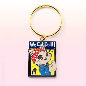 We Cat Do It (American Shorthair Cat) Keychain  Flair Fighter