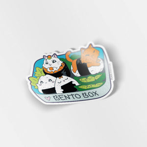 Bento Box Cats Vinyl Sticker Decorative Stickers Flair Fighter