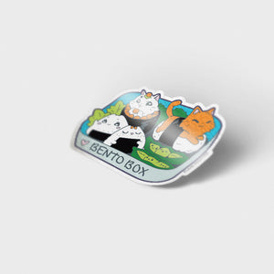 Bento Box Cats Vinyl Sticker Decorative Stickers Flair Fighter
