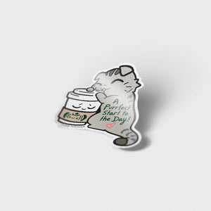 A Purrfect Start To The Day S*Bucks Version (Scottish Fold Cat) Vinyl Sticker Decorative Stickers Flair Fighter