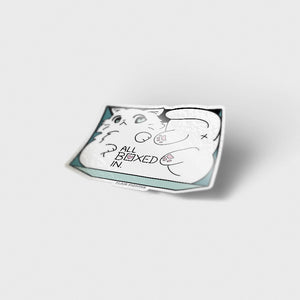 All Boxed In (Turkish Angora Cat) Vinyl Sticker Decorative Stickers Flair Fighter