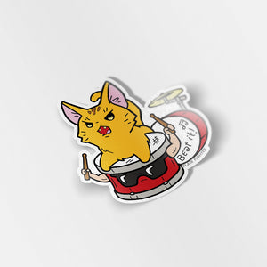 Beat It (Abyssinian Cat) Vinyl Sticker Decorative Stickers Flair Fighter