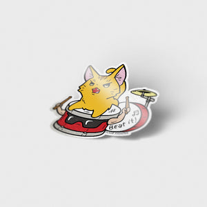 Beat It (Abyssinian Cat) Vinyl Sticker Decorative Stickers Flair Fighter
