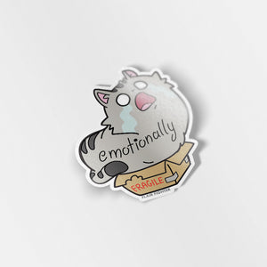 Emotionally Fragile (Maine Coon Cat) Vinyl Sticker Decorative Stickers Flair Fighter