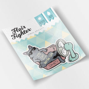 I Work So My Cat Can Live A Better Life (Korat Cat) Vinyl Sticker Decorative Stickers Flair Fighter