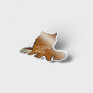 My Resting Cat Face (Persian Cat) Vinyl Sticker Decorative Stickers Flair Fighter