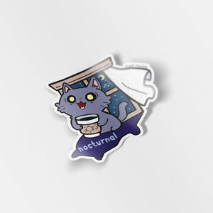 Nocturnal (Nebelung Cat) Vinyl Sticker Decorative Stickers Flair Fighter