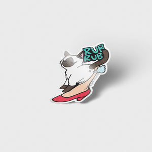 Purr Purr Rub Rub Ver. B Version LEFT LEG (Balinese) Vinyl Sticker Decorative Stickers Flair Fighter