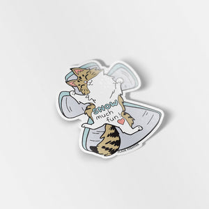 Snow Much Fun (Norwegian Forest Cat) Vinyl Sticker Decorative Stickers Flair Fighter
