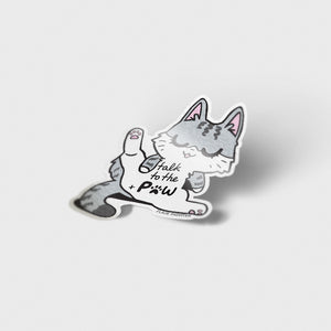 Talk To The Paw (Egyptian Mau Cat) Vinyl Sticker Decorative Stickers Flair Fighter
