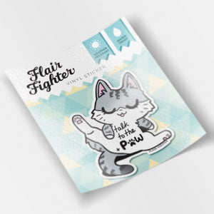 Talk To The Paw (Egyptian Mau Cat) Vinyl Sticker Decorative Stickers Flair Fighter