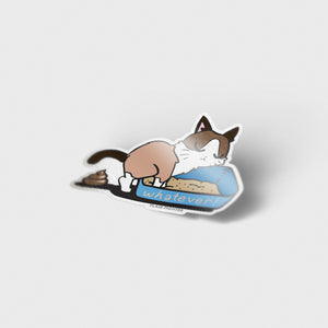 Whatever (Snowshoe Cat) Vinyl Sticker Decorative Stickers Flair Fighter