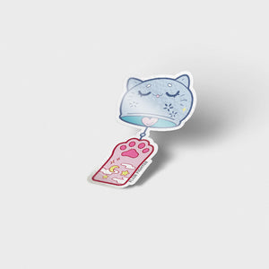 Cat Wind Chime Vinyl Sticker Decorative Stickers Flair Fighter